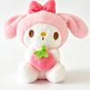 25cm Strawberry Kuromi Pillow Plush Toy Soft Stuffed Animal Strawberry Melody Figure Doll Gift For Girl Birthday Gifts