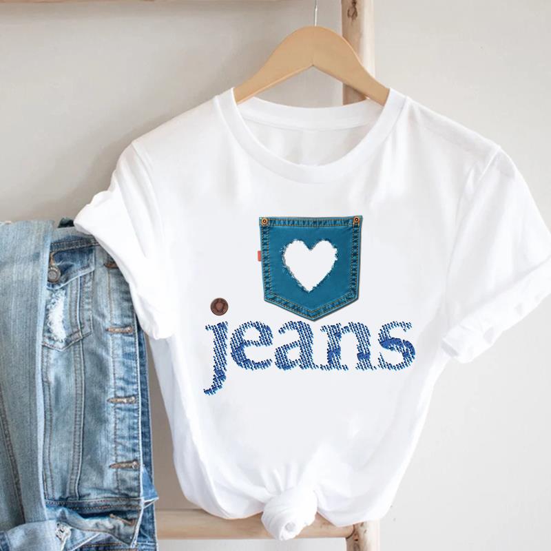 (Asian Size) letter love cute 90s Lady Female Top Printed Women Tee Clothing Casual T Shirt Fashion Graphic Short Sleeve T-shirts