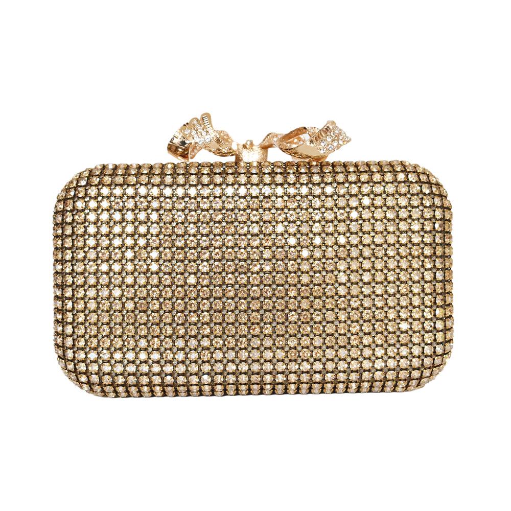 

Женский вечерний клатч-конверт с ремешком, украшенный стразами в виде бабочки 20cm x 5cm x 12cm золотой