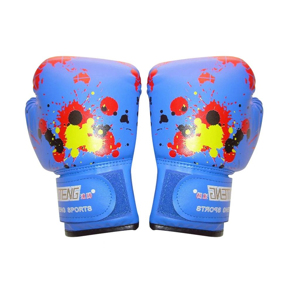 Kids Boxing Gloves PU Leather MMA Fighting Sparring Gloves Professional Muay Thai Karate Glove Children Punching Training Mitts