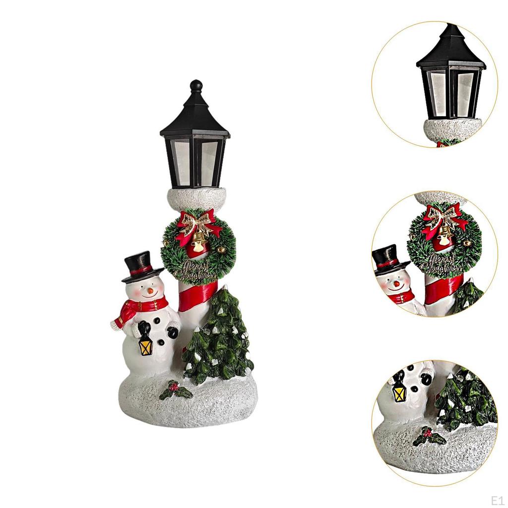 Schneemann Weihnachtsbaum Kranz Statue Leuchtender Weihnachtsschmuck mit Licht Neuheit Skulptur Deko