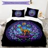 Dinosaur Kingdom Glass Pattern Bedding,Quilt Set Quilt Cover Pillowcase Home Birthday Gift (1 * Duvet Cover + 2 * Pillowcase, Without Core)
