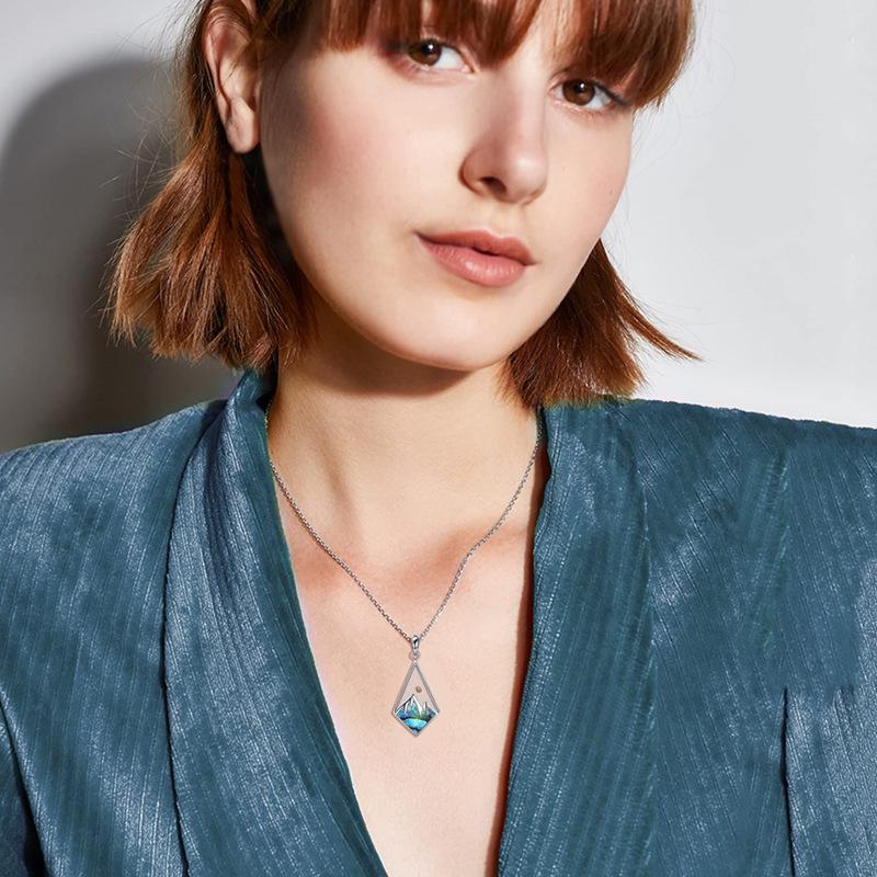 Trendy Geometric Mustard Seed Stainless Steel Necklace & Earrings Set