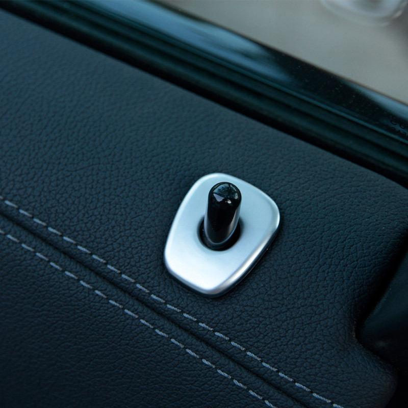 För BMW X3 X4 G01 G02 2018- ABS Krom/Kolfiber Bilens Dörrlåsskydd Trim Tillbehör