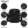 TINYAT Sacos masculinos sacos de ombro para 9.7 pad pad 9 bolsos à prova dwaterproof água casual crossbody saco preto lona saco do mensageiro ombro