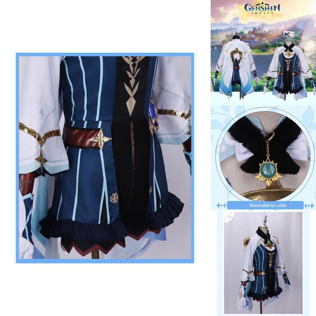 Genshin Impact Sucrose Cosplay Costume Hat Fancy Dresses Outfits Halloween High-quality Exquisitely Designed Costume Set