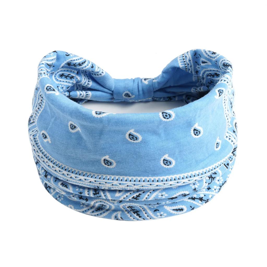 Boho Knot Turbans Yoga Elastic Head Wrap Women Headband Wide Hairbands Headwear Floral Bandanas Fashion Hair Band Accessories