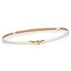 Leather Belt For Women With Round Alloy Buckle And Slim Design Perfect For Casual And Office Wear