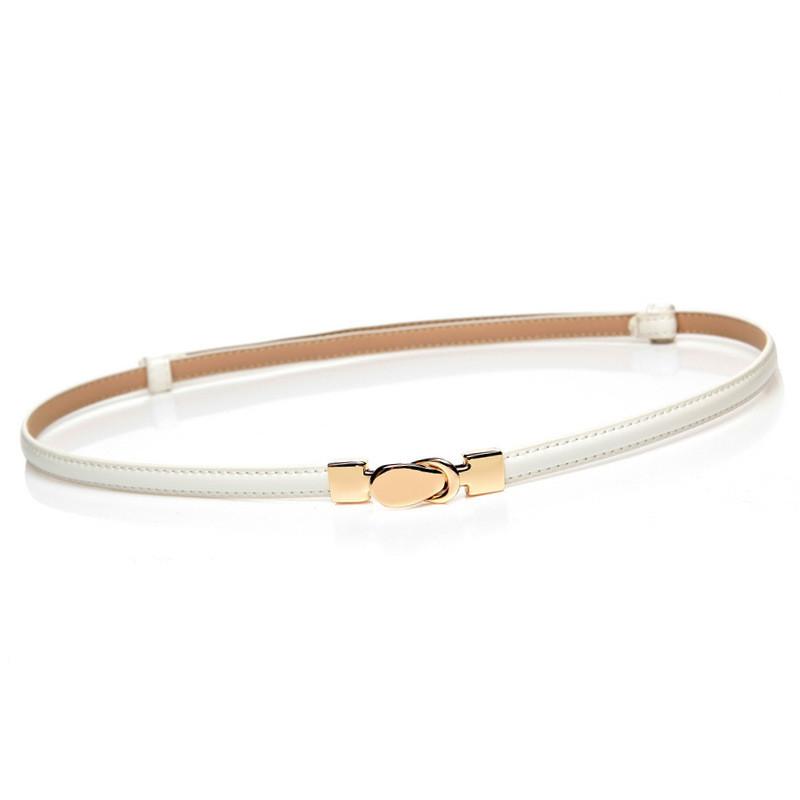 Leather Belt For Women With Round Alloy Buckle And Slim Design Perfect For Casual And Office Wear