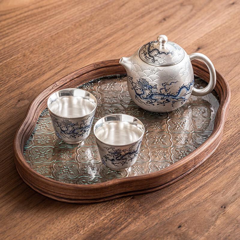 Tea Xun Gilded Blue & White Dragon Teapot