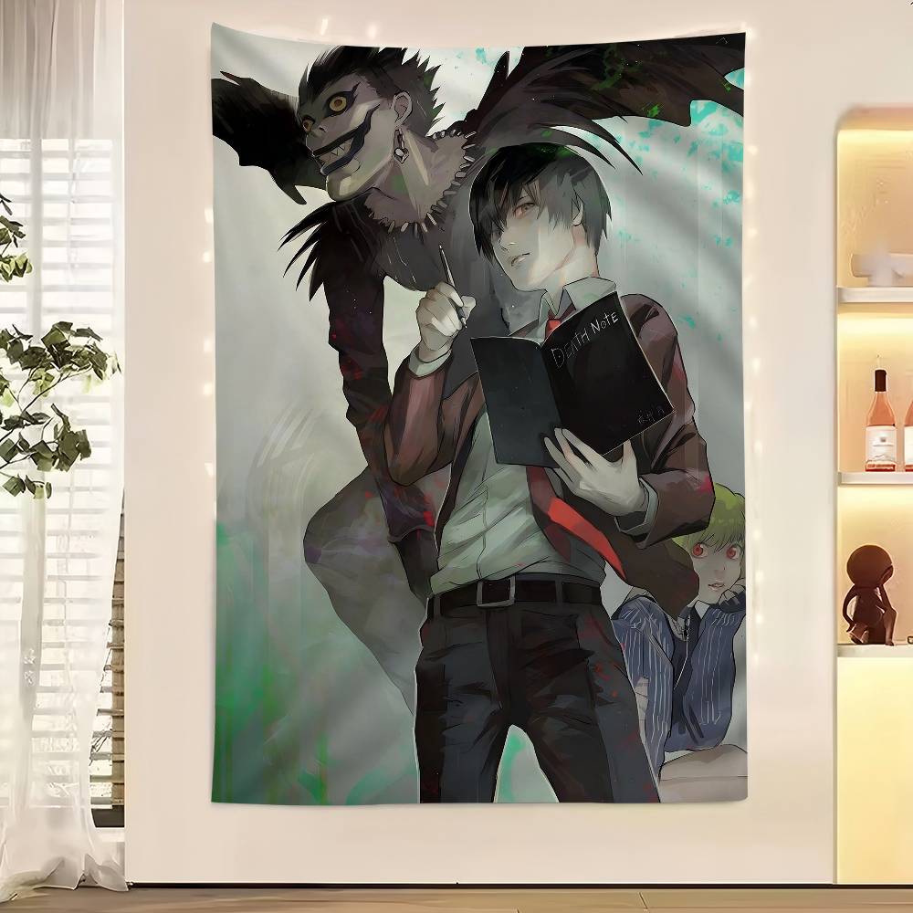 Anime DDeath NNote Japan Cartoon Tapestry Art Printing Japanese Wall Tapestry Anime Wall Hanging Home Decor