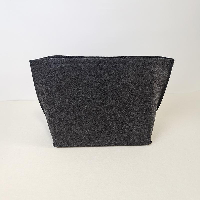Dumpling-Shaped Felt Cosmetic Bag with Inner Lining for Storage and Organization