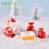 New Santa Claus snowman train micro-landscape snow scene decoration candle gift socks bell resin crafts santa number 9