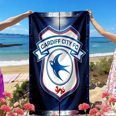 Cardiff City FC Print Beach Towel, Versatile Lightweight Absorbent Beach Towel for Pool Surf Yoga Bathroom, Perfect Birthday Holiday Gift