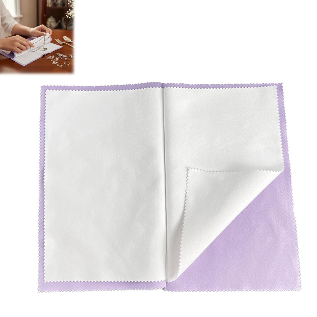 Silverwork Polishing Cloth Four Layer Lock Stitch For Jewelry And Silverware Cleaning