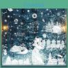 Christmas Holiday Pvc Stickers With Snowman Snow House Santa For Festive Decor