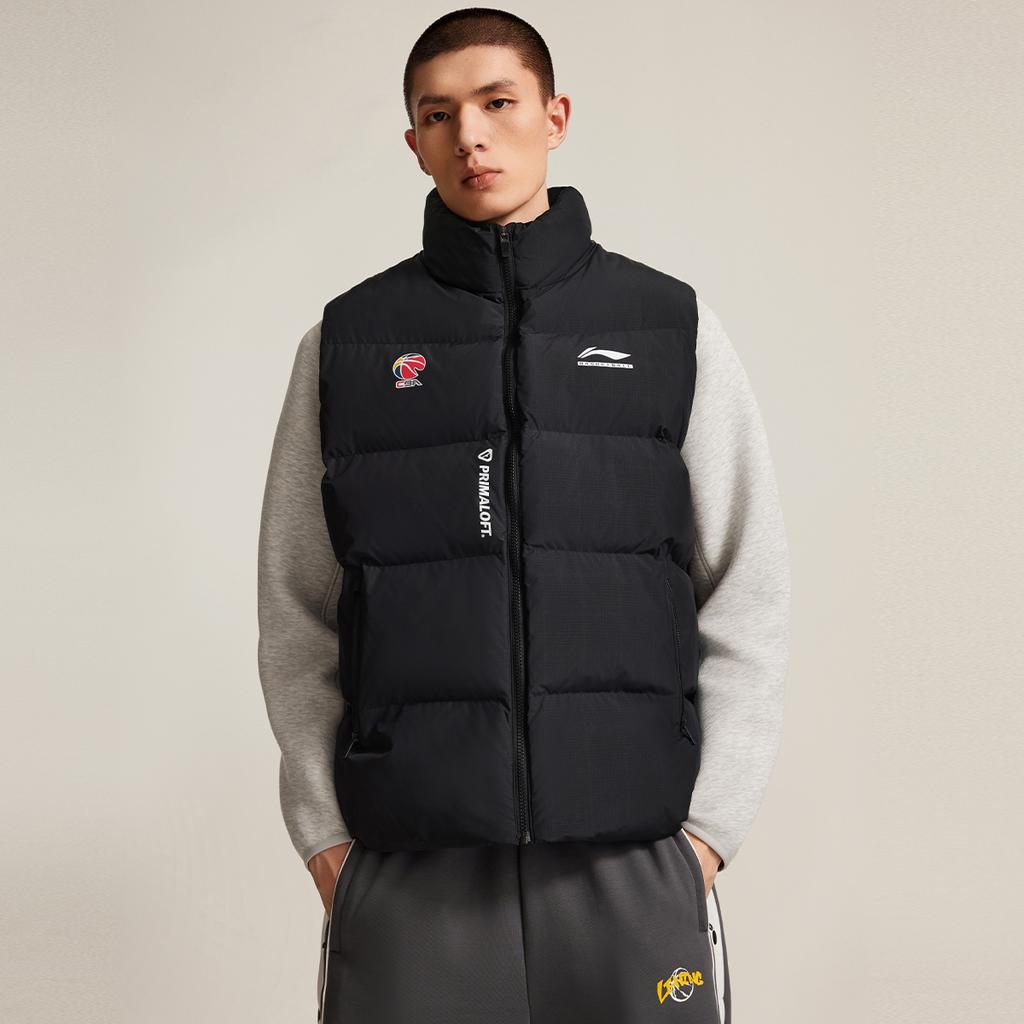 Li-Ning CBA Series Stand Collar Logo Letter Zipper Vest Men Vests AMMV005-1