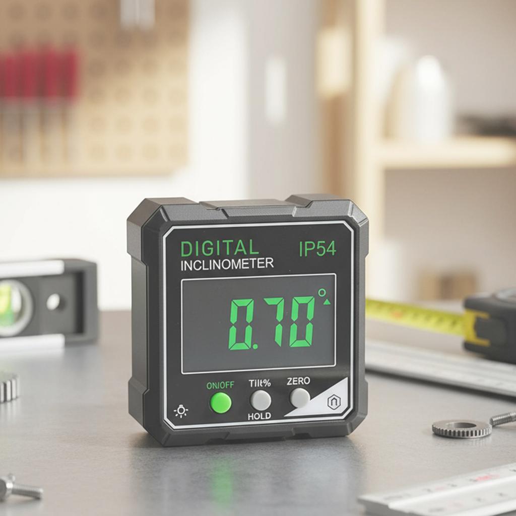 Electronic Cube Inclinometer LED Screen Table Saw Miter Protractor Anti-Slip Precision Level Box Woodworking Measuring Tool