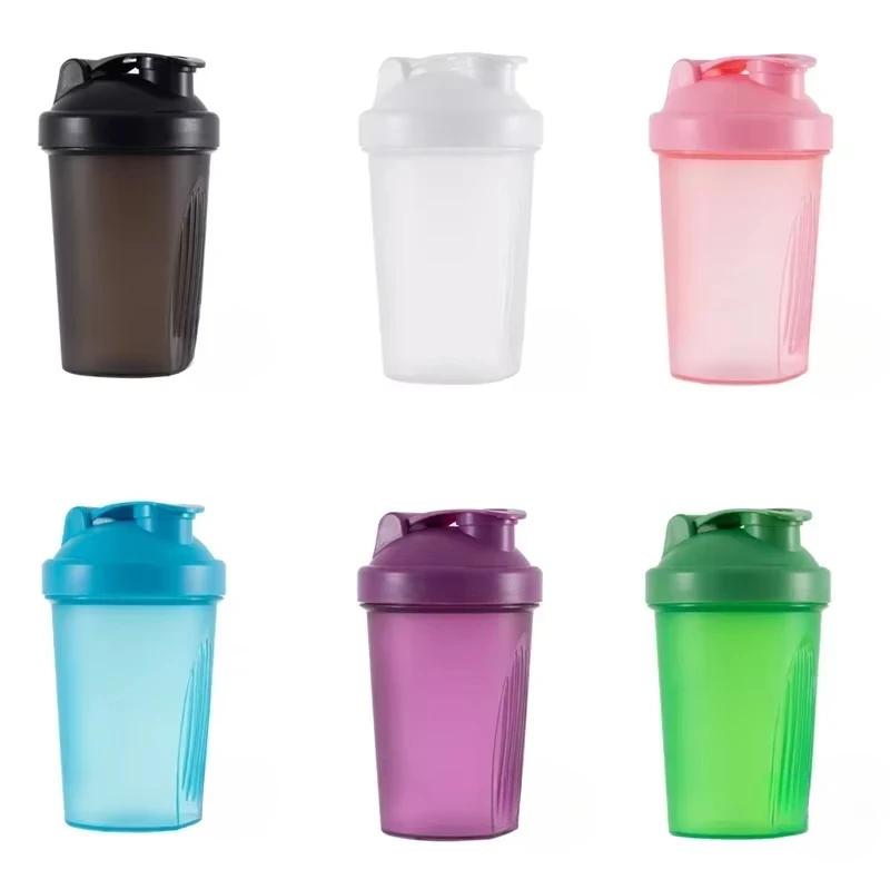 Hot 1-7PCS 400ML Blender Shaker Bottle with Scale Protein Shakes Leakproof for Powder Workout Gym Sport Mixing Cup Water Bottle