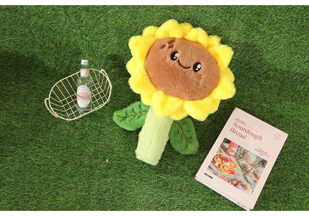 Soft Sunflower Plush Toy: Cute Expression Pillow or Wedding Ornament