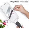 Adjustable Stainless Steel Mandoline Slicer and Vegetable Chopper with Safety Grip for Fruits and Vegetables