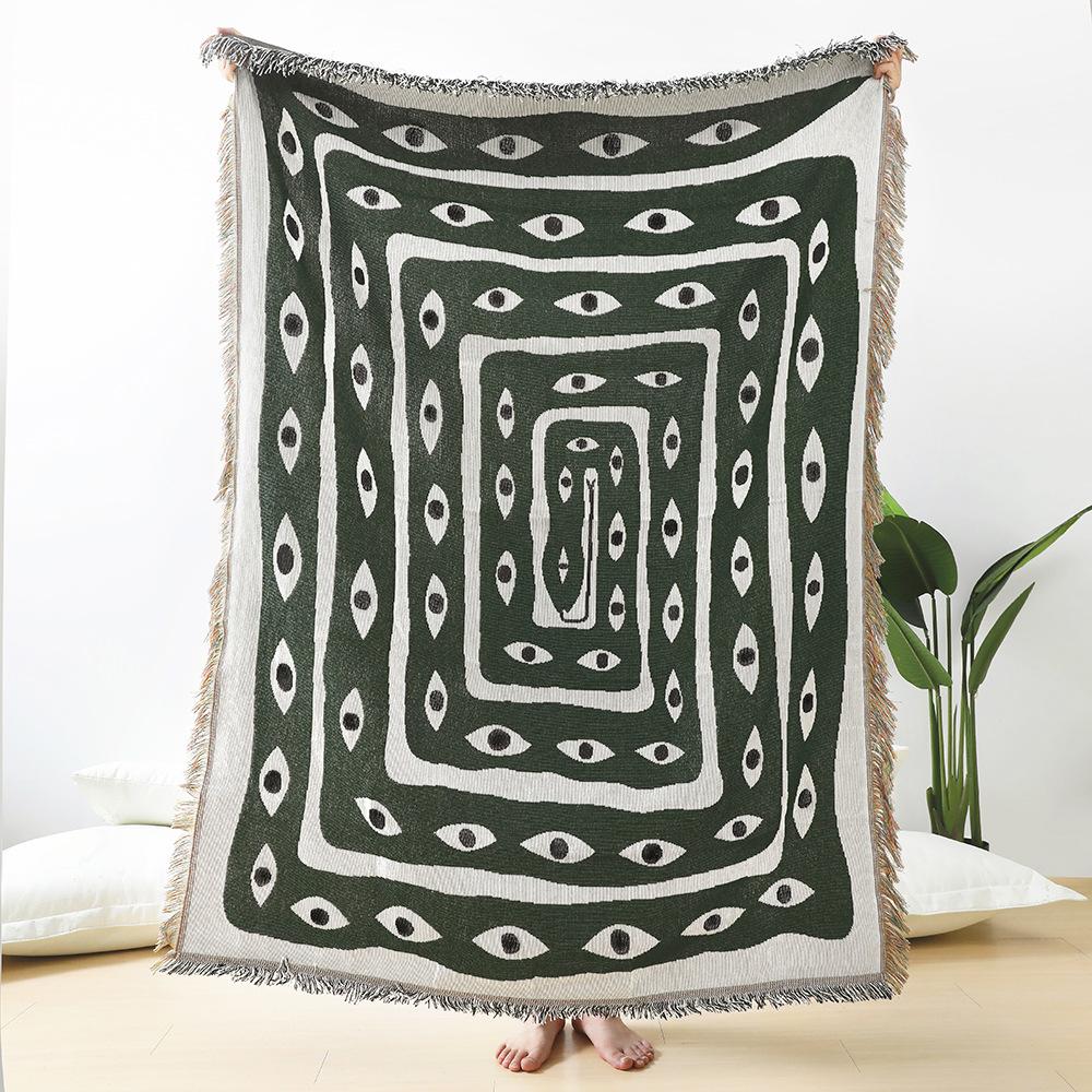 

Casual Blankets Carpet Decoration Snake Blanket Carpet Sofa Leisure Carpet Single Tapestry Sofa Blanket Throw Blankets for Home 130x160 cm зелёный