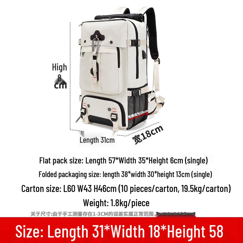 Men's Large Capacity Waterproof Travel Backpack for Mountaineering