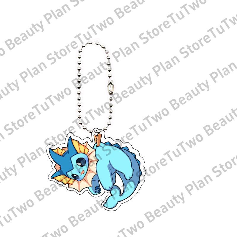 Creative Classics Eevee Anime Acrylic Keychain Pendant Decor Cartoon Umbreon Eevee Espeon Glaceon Jolteon Bag Key Ring Charm
