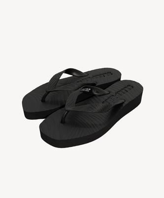 Sleepers Tapered Platform Flip-Flops Black