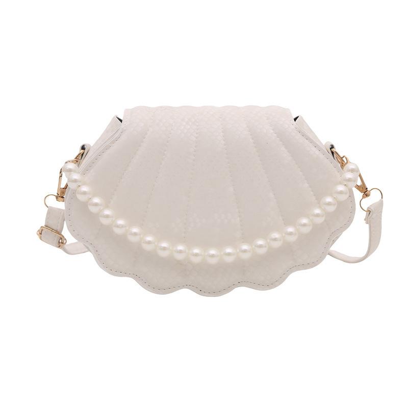 Premium shell small bag women's 2025 autumn new pearl handbag fashionable and simple shoulder messenger bag