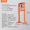 Hydraulic, 12 Ton H-Frame Floor, Stamping Plates, Adjustable Working Table Height for Bending or Straightening Metal, Garages, or Homes Shop Press,