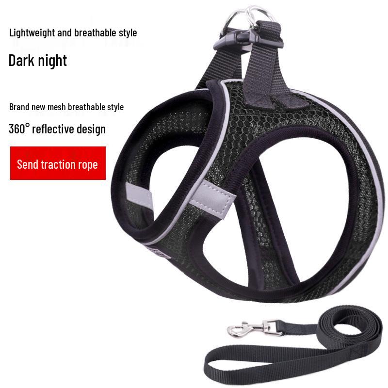 Reflective Comfort Vest Harness with Leash for Small To Medium Dogs