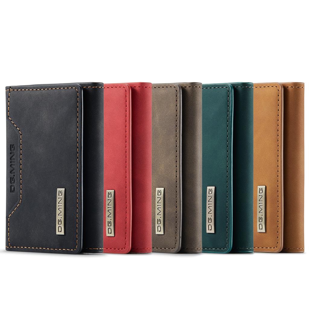 Tri-fold card bag, card cover, high-end retro PU card bag, leather case, multi-functional magnetic card bag
