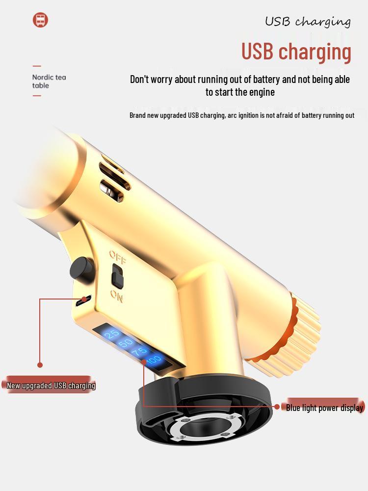 Handheld All-Copper Household Blowtorch with Ignition for Singeing