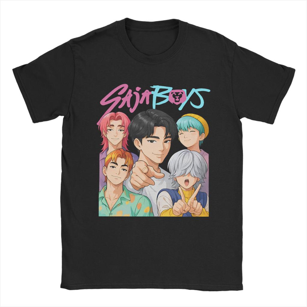 Kpop Demon Hunters Animation T-Shirt Huntrix Saja Jungen Beliebtes T-Shirt Kurzarm Sommer Baumwolle Rundhalsausschnitt 6XL Tees