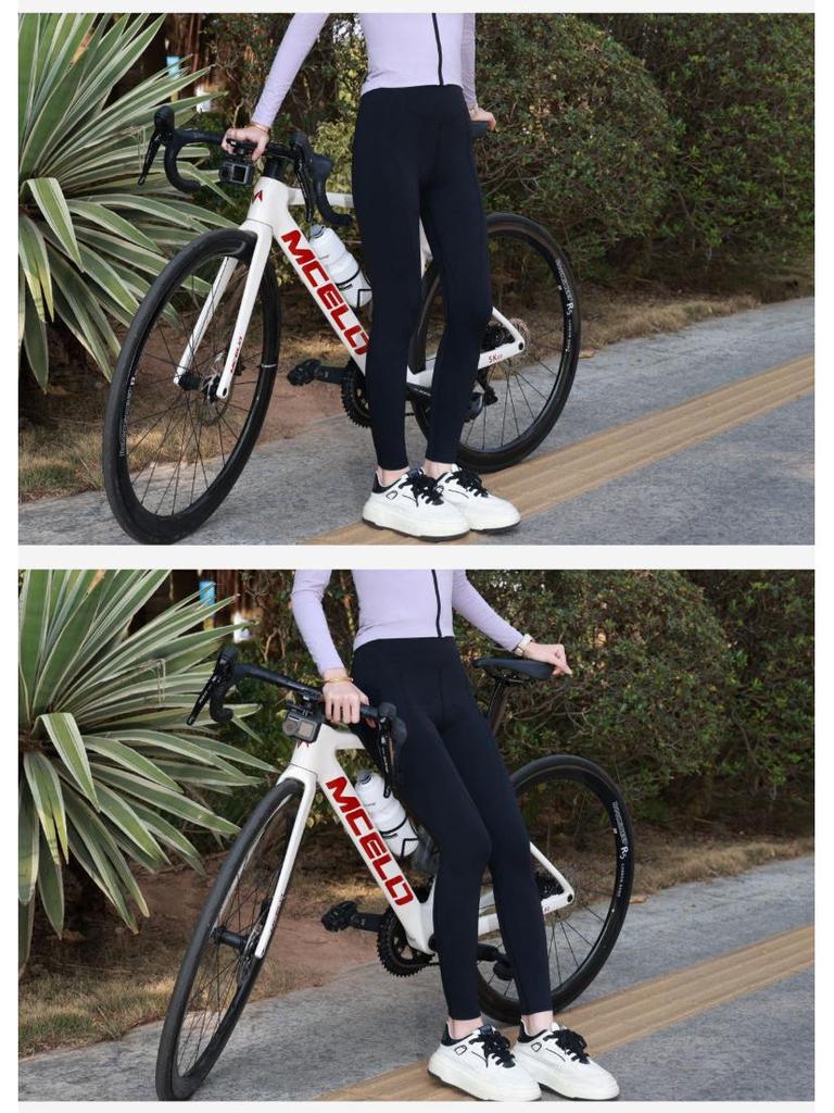 XINTOWN Damen-Radhose, Polyester-Baumwolle, lang, für Sommer, Frühling und Herbst, geeignet für Mountainbiken und Rennradfahren.