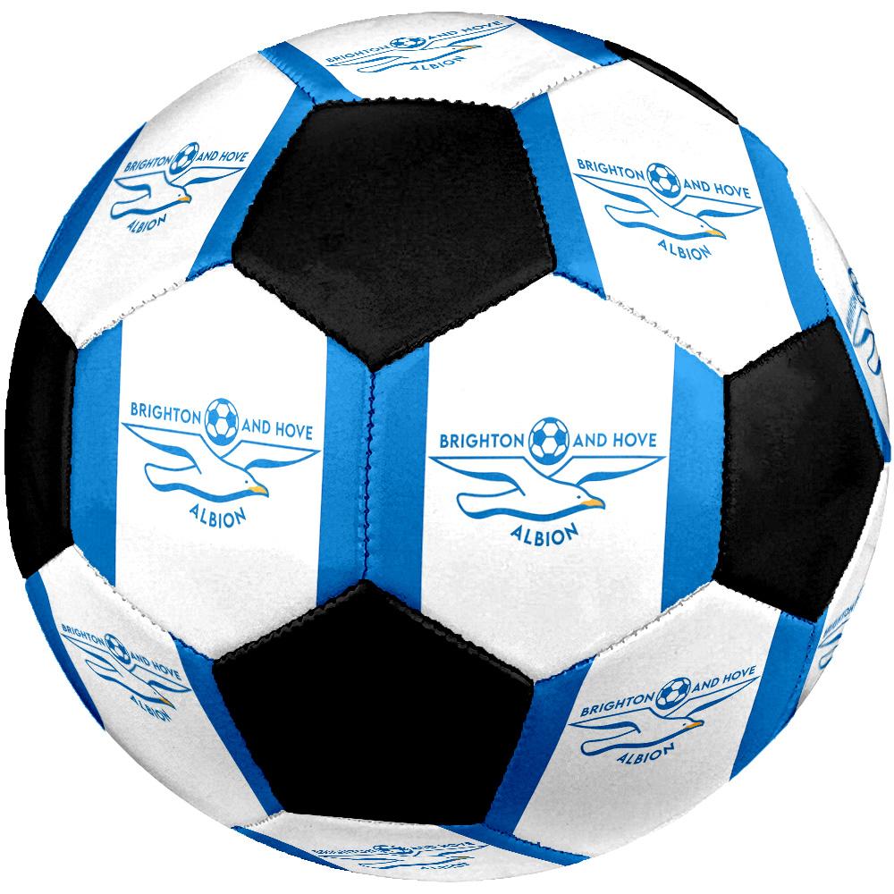 Pallone da Calcio Brighton & Hove Albion Colorato Per Tutte le Età Cucito a Macchina PVC Pronto per la Competizione Resistente Alto Rimbalzo.TAGLIA5