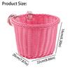 Adjustable Leather Straps Front Handlebar Basket Handwoven Cycling Handlebar Basket  Girls Bike