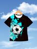 Children's Clothing 3D Football Print Short Sleeve T-Shirt Boy Clothes Summer Casual Quick-Dry Football Shirt Kids Clothes Tops