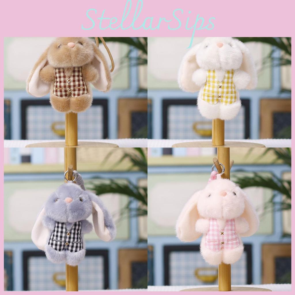 Cute Bunny Plush Keychain With Polyester Fiber For Girls And Boys