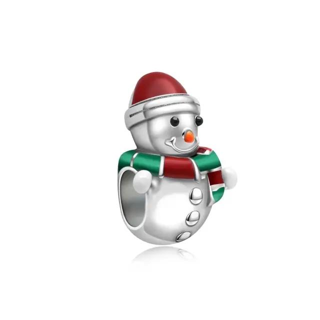 

Brand New Christmas Charm Bead Components Copper Metal Santa Claus Bells Socks Houses Trees Dangle Charm Bead Component Compatible With Authentic