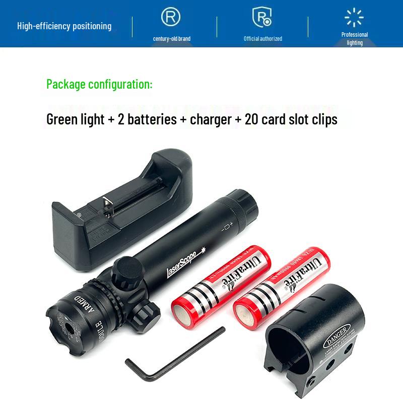 Green Laser Sight: Shockproof, Waterproof, 360° Adjustable, Infrared, Long-Range Outdoor Use