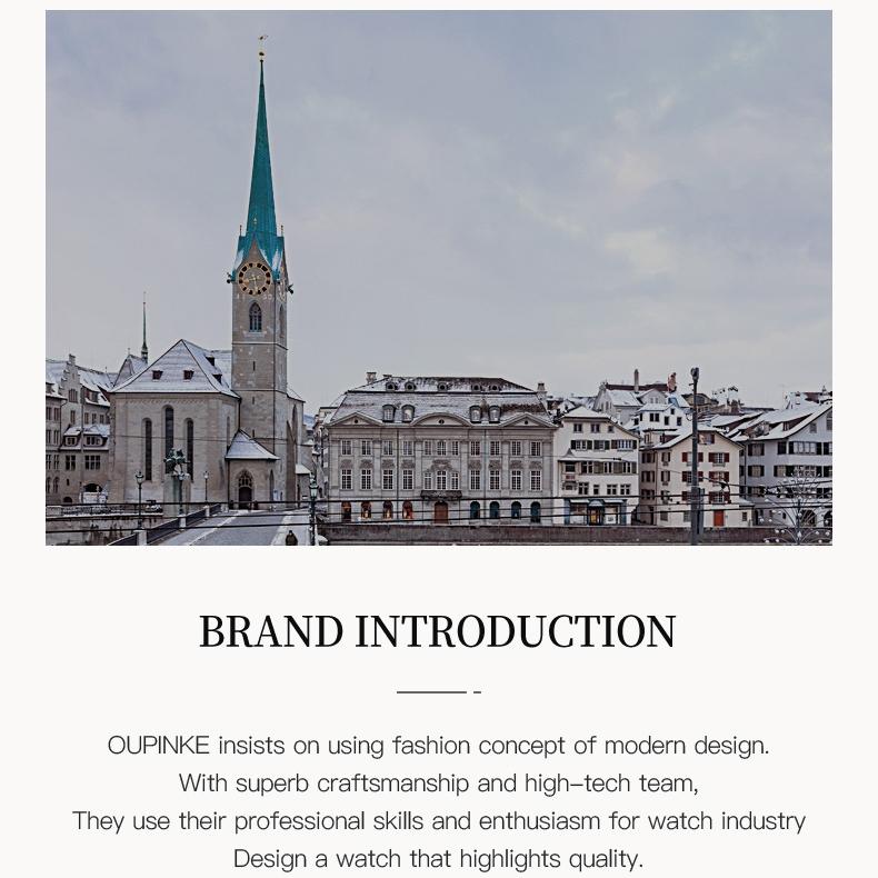 OUPINKE Tungsten Çelik Elmas kakma Su Geçirmez Otomatik Mekanik Saat Kadın Izle Kadın