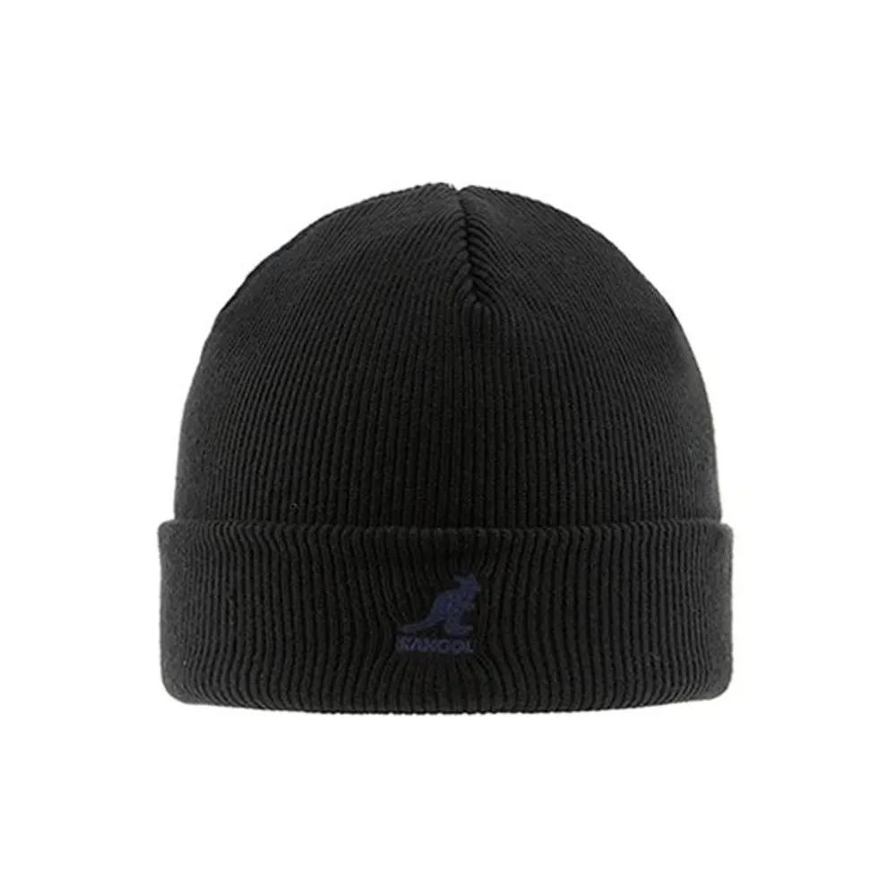 KANGOL 2978BC BLACK/BLACK Cuff Pull-on Acrylic Beanie 2978BC BLACK/BLACK