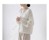 Women's Soft Mohair V-Neck Sweater - French Style, Lightweight Spring Knitwear
