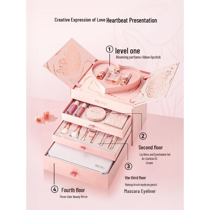 Dazzling Blooming Makeup Set: Ideal Gift for Qixi, 520 Valentine's Day, or Birthday for Her