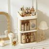 Space-Saving Corner Makeup Organizer with Drawers, Large Capacity Cosmetic Storage Box for Skincare, Makeup & Beauty Tools