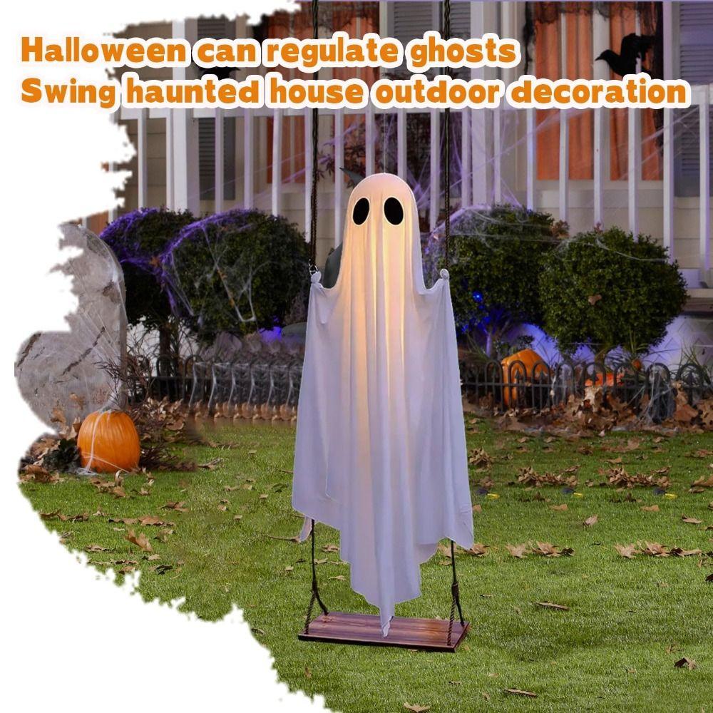 Adjustable Height Spooky Ghosts Swing 5.9FT Large Hanging Swing Ghost Decor  Halloween Supplies