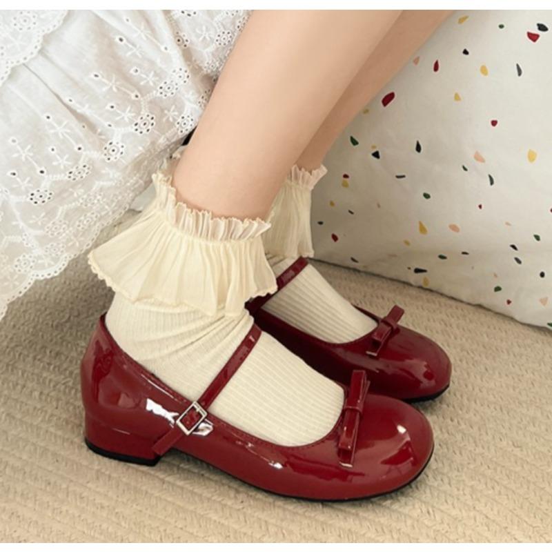 

Fashion 2025 Spring Autumn Mary Jane Shoes Fashion Shallow Round Toe Mid Heel Shoes Ladies Elegant Outdoor Single Pumps Shoes 40 красный