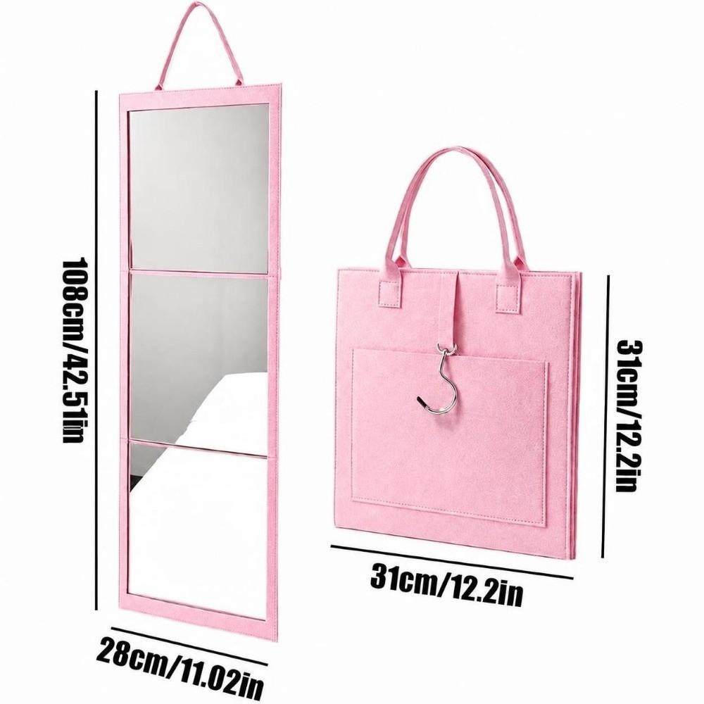 Foldable Travel Mirror Shatterproof Makeup Mirror Makeup Mirror Full Body Mirror Dormitory